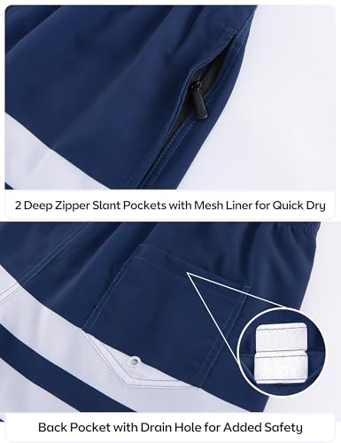 Image of APTRO Men's Swim Trunks with Compression Liner 5 Inch Bathing Suit Beach Swimsuits