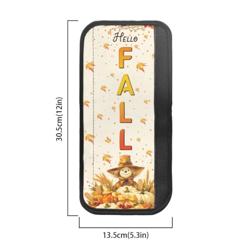 Image of Dreaweet Fall Pumpkin Scarecrow Print Refrigerator Handle Covers Set of 4