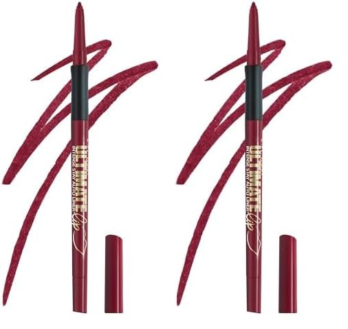 L.A. Girl Ultimate Intense Stay Auto Lipliner, Unlimited Wine GP398 (Pack of 2)