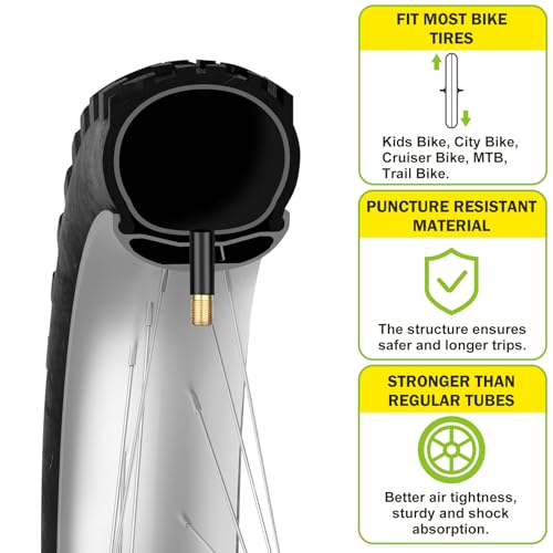 Hydencamm 2 Pack 27.5 Inch x 1.75/1.95/2.10/2.125 Bike Tubes with 32mm Schrader Valve, 27.5 Bike Tube with 2PCS Levers, Bike Tube 27.5 x 2.10 Compatible with MTB and Cruisers, City Bikes, Road Bikes by Hydencamm - Image 4