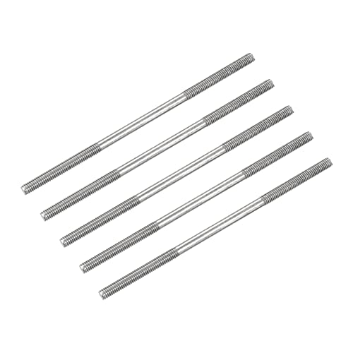 METALLIXITY Doppia Filettata Blocco Viti (M4 Filo 100mm Lunghezza) 5pz, 304 Acciaio Inox Doppio Filettato Stelo Bulloni - per Casa Manutenzione