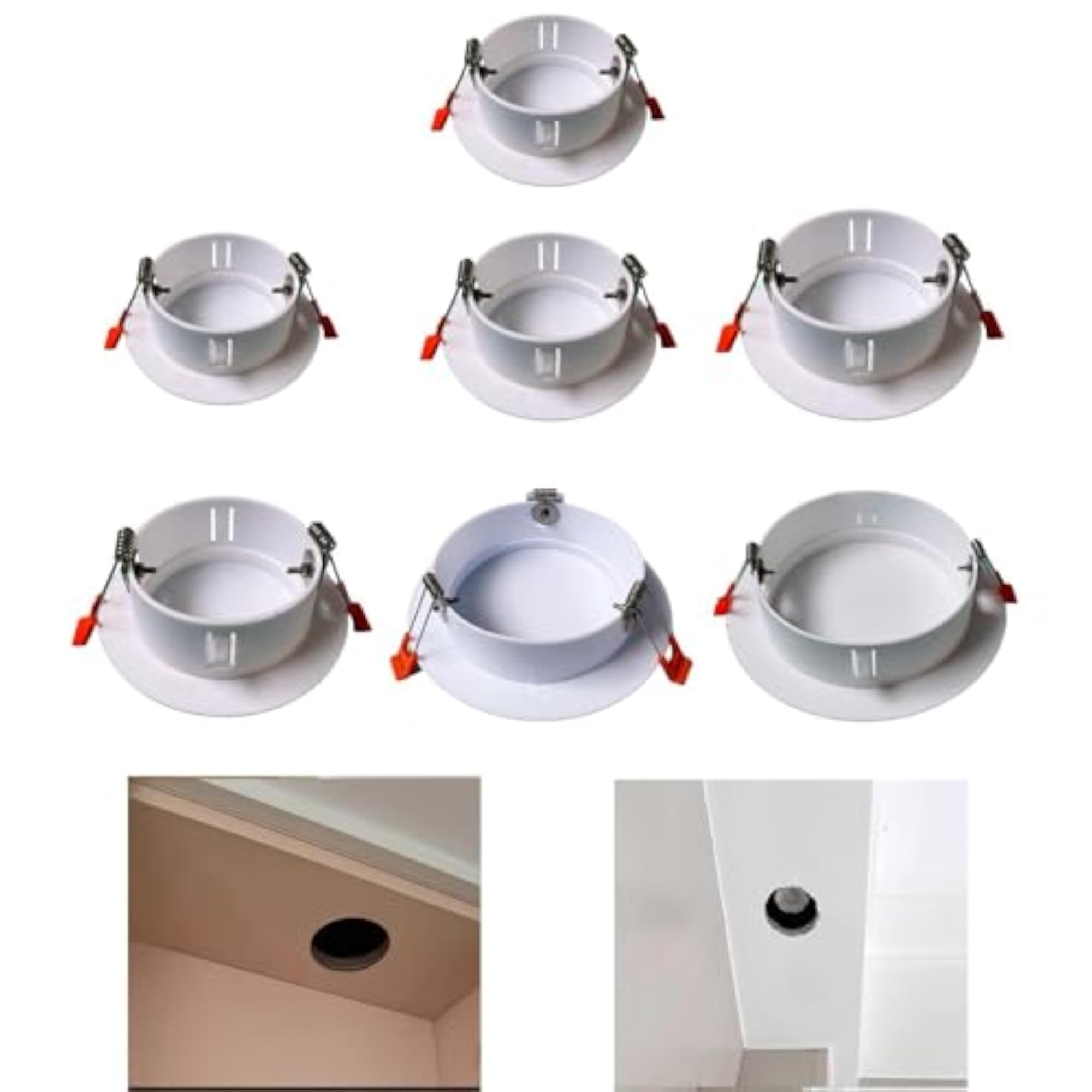 Ceiling Hole Cover Plate for 60 to 69mm Openings, Round Design