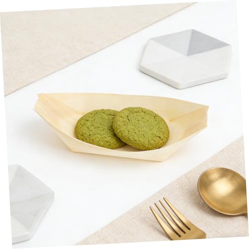 100 platos de sushi de madera de 6 pulgadas miniatura 6