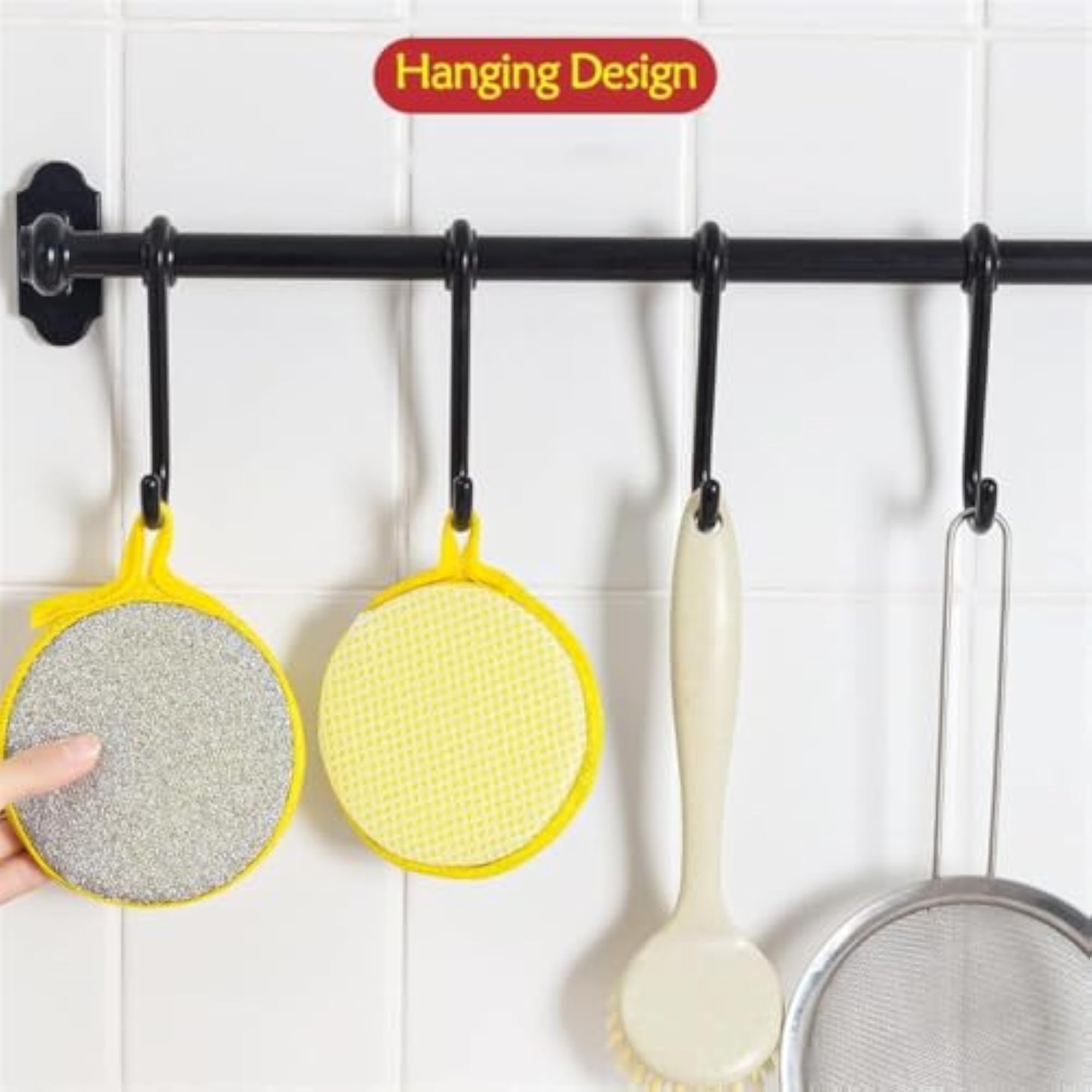 Sponge Dish Scrubber 2 in 1 Double Side Dishwashing