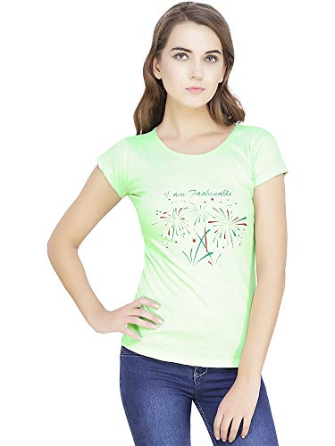 Image of MODISH women's round neck cap sleeve printed cotton t-shirts combo of 3 t-shirts
