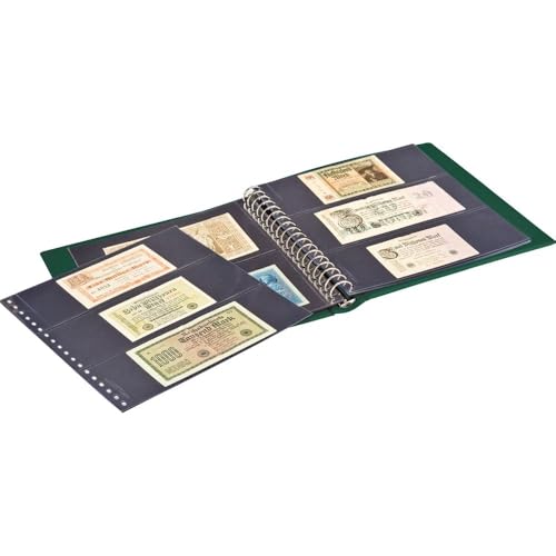 Álbum para Billetes LINDNER Verde con Estuche y Hojas Intercalables Negras 2
