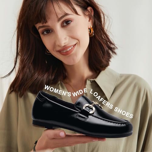 Image of DeYashopin Womens Loafers Shoes Fashion Low Heel Slip on Shoes Comfortable Driving Flats