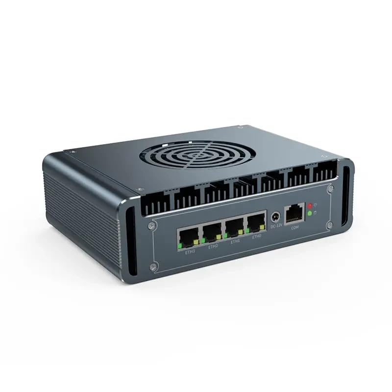 Image of Micro Firewall Appliance, 4 i226-V 2.5Gbe LAN Ports, Fanless Mini PC Celeron N5105 Quad Core, DDR4 1*M.2 Support AES-NI Barebone Router PC VPN,HDMI DP USB3.0 RAM (DDR4) SSD(M.2 NvmE) (8GB /128GB)