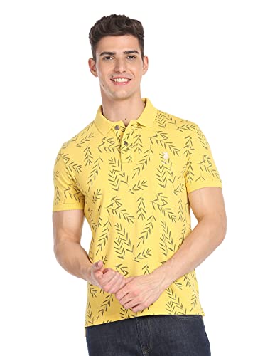 Image of U.S. Polo ASSN. Slim Fit Solid Polo T-Shirt for Men, Pique Knit - Half Sleeves Casual Mens Tshirt