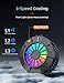 Surilehege Magnetic Cell Phone Cooler for Gaming, 2-in-1 Mobile Phone Cooling Fan Radiator for Magsafe iPhone iPad Tablet