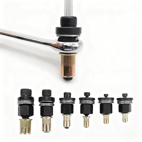 Yunseity 10-24, 6-32, 8-32 Rivet Nut Tool Mandrels Manual Rivnut Tool Mandrel Set Accessories with Hex Rivet Heads for Industry, Farming, Construction, Automobiles, Aviation, Railways