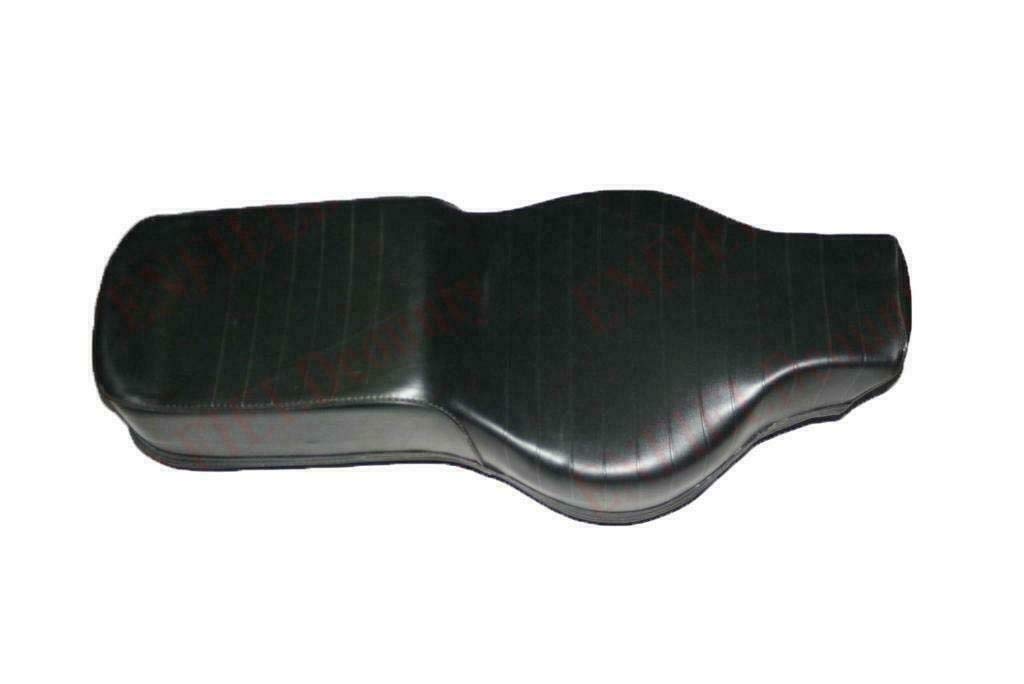 AEspares Fits Royal Enfield Dual Black Leatherite Seat Assembly Rider Pillion