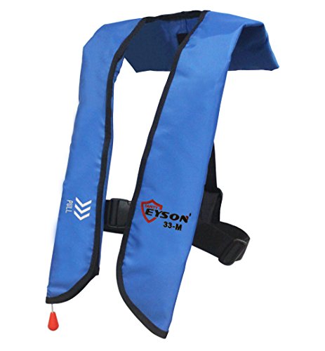 Eyson® Inflatable Life Jacket Life Vest Basic Manual (709 Blue Manual) #TOP1