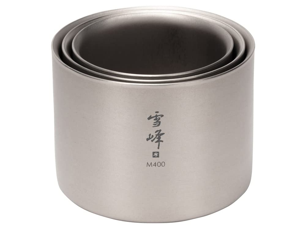 Amazon.com: Snow Peak Titanium Double Wall Stacking Mug M400, Grey