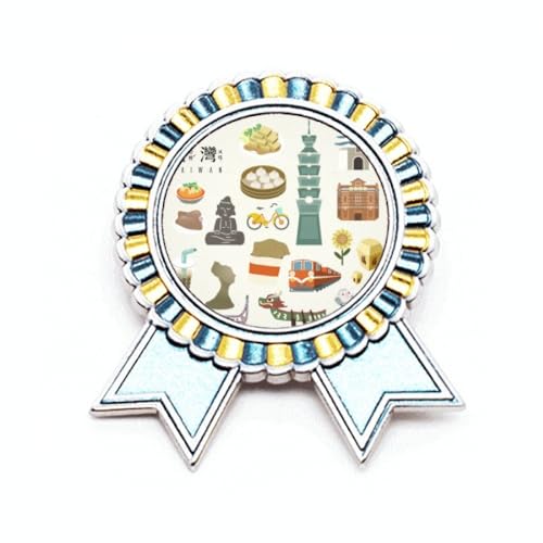 Broche Taiwan en métal pour personnaliser vos vestes de voyage