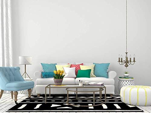 Tapete decorativo negro y blanco 60x39 pulgadas miniatura 4