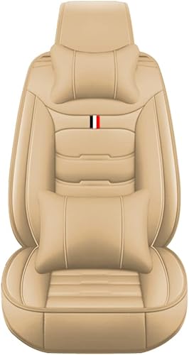 Fundas de asiento de automóvil de lujo con cuero impermeable adecuadas para Volvo XC40 2018-2021, juego completo, color beige