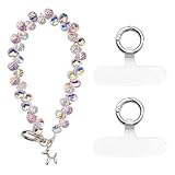 UIEXAY Laccio per Cellulare Universale,Catena Telefono,Cordino per Cellulare,Laccetto per Chiavi Corto,Bracciale Polso Donna,Cinturino da Polso,per Portafogli,Portachiavi,Smartphone,pink