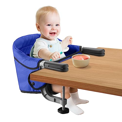 Toogel Hook On High Chair, Foldable Travel Clip Seat for 6-36 Months, Blue