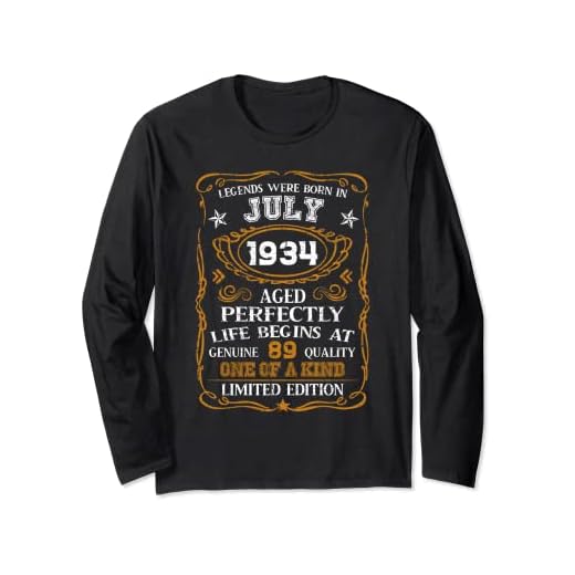 Regalos de cumpleaños 89 de julio de 1934 Manga Larga
