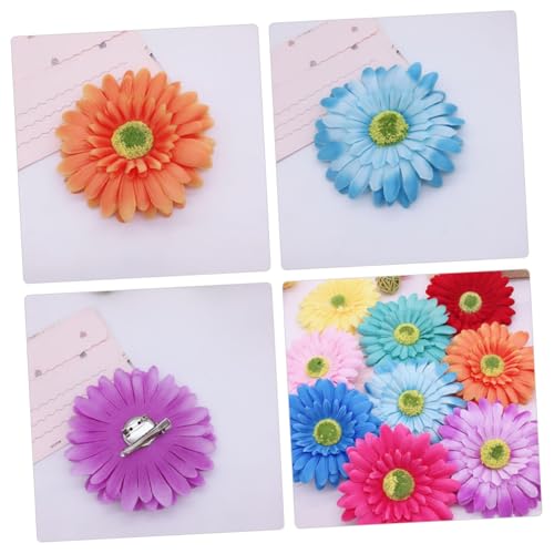Pinces à cheveux fleurs décoratives avec clips antidérapants en tissu