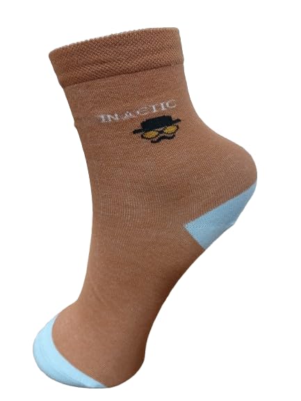 Khwaish Store Cotton Crew Socks for Boys β Multi-Printed Seamless Colorful Athletic Quarter Socks for Boys. 5 Pair (Multicolor, 4 Year) 4