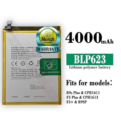 Image of Original BLP623 Battery for Oppo R9s Plus F3 CPH1613 CPH1611 Battery with 6 Month Warranty****(N299)