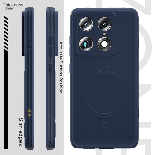 Image of Pikkme Back Cover for Motorola Moto Signature 5G Soft Matte Silicone Mag-Safe Design (Mag-Safe Not Support) Camera Protection | Slim Fit Bumper Cover (Blue)