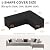 iBirdie Outdoor Patio Furniture Cover fit 120 x 90 inch, 118 x 89, L-Shaped Sectional Sofa, Waterproof Weatherproof Heavy Duty 600D Garden Cover for Outside L Shape Couch