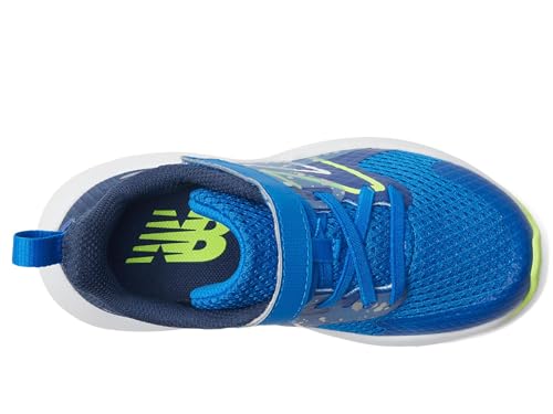 New Balance Rave Run V2 Bungee Lace with Top Strap Shoe, Team Royal/Blue Oasis/Bleached Lime Glo, 11 US Unisex Little Kid2