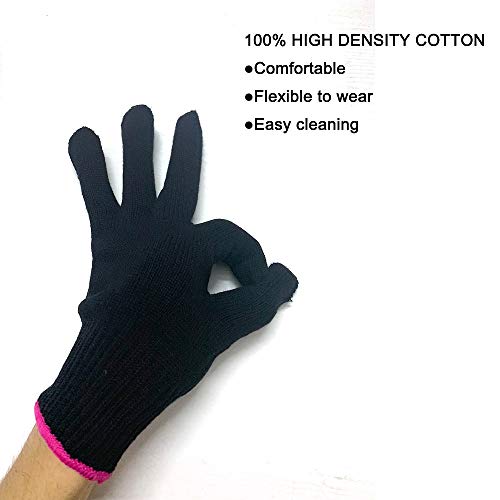 Professional Heat Resistant Gloves for Hair Styling Heat Blocking for Curling, Flat Iron and Curling Wand Suitable for Left and Right Hands