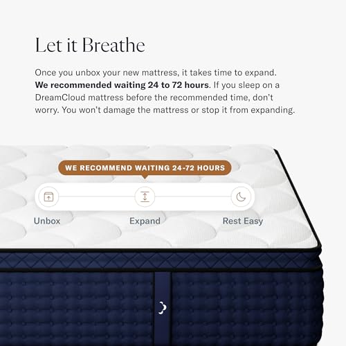DreamCloud Premier Rest 14" King Mattress - Luxury Gel Memory Foam - 365 Night Trial - Premium Pressure-Relieving Layers - Forever Warranty - CertiPUR-US® Certified