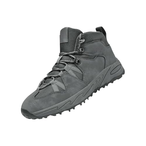 Zapatillas deportivas para hombre, para caminar, con cámara de aire, para correr, de malla transpirable, ligeras, antideslizantes, informales, para tenis, entrenamiento, gimnasio, gris, 42 2/3 EU