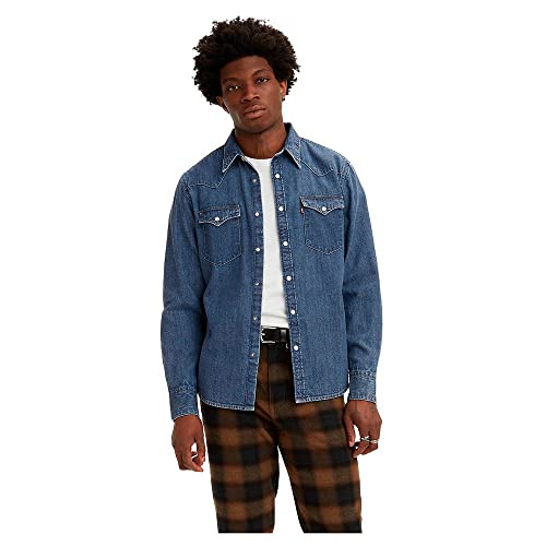 Image of Levi's Men's Solid Slim Fit Denim Shirt