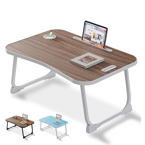 Table de lit pour Ordinateur, Table pour Lire, écrire, Plateau-Repas au lit, sur Le canapé Ainsi qu'à la Maison et au Bureau (Brown)
