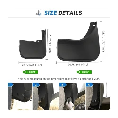 Garde-boue Auto Citroën C5 Protection Intégrale Flexible Noir - 4