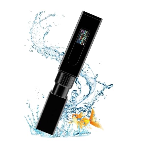pH Mètre Testeur Rechargeable 5 en 1 de Haute précision, pH, température, EC et TDS for Eau Potable Domestique, Aquarium, Piscine, Spa pour Hydroponie, Jardin, Piscine, Aquarium