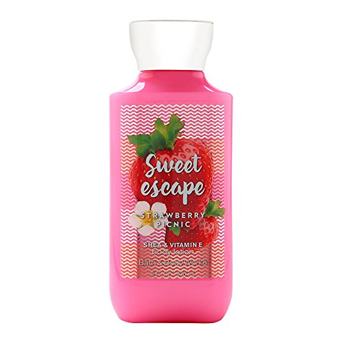 Bath and Body works sweet escape strawberry picnic shea & vitamin e body lotion 8 oz