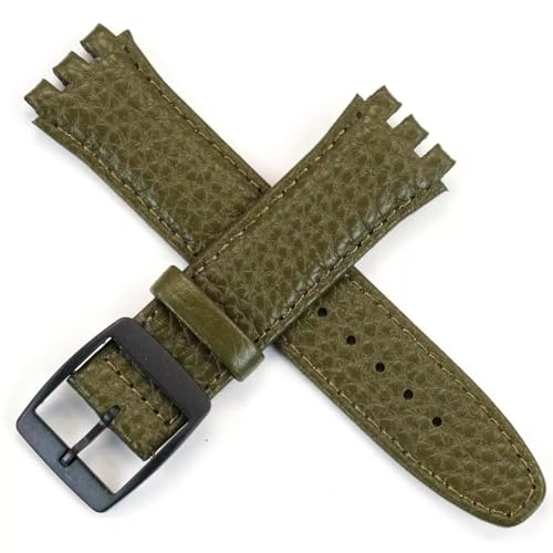 Bracelet montre en cuir de buffle véritable 19mm rembourré élégant