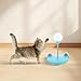 YHomU Treat Dispenser Cat Toy, Anti-Slip Feeding Ball with Catnip, Calming Treats for Pets, Bear-Shaped Cute Base, Spring Stand, Encourages Mental Stimulation & Play, Interactive