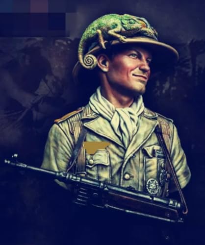 Busto de resina 1/10 soldado alemán Segunda Guerra Mundial kit modelismo militar sin pintar