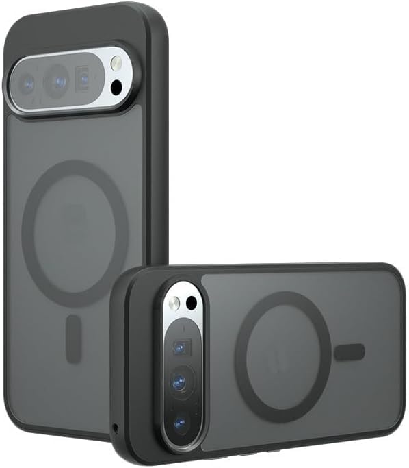 Image of Back Cover for Google Pixel 9 /9 Pro 2024, Back Cover, Matte PC Back + TPU Bumper Shockproof, Magnetic Support Mobile Case Cover (Google Pixel 9)