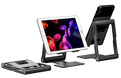 PIPRE Soporte para Tableta Ajustable para teléfono y Tableta Compatible con iPad 2020 Pro 9.7/10.5/12.9, iPad Air 2/3/4, iPad Mini 2 3 4, Samsung Tab, Kindle, Otras tabletas Cover