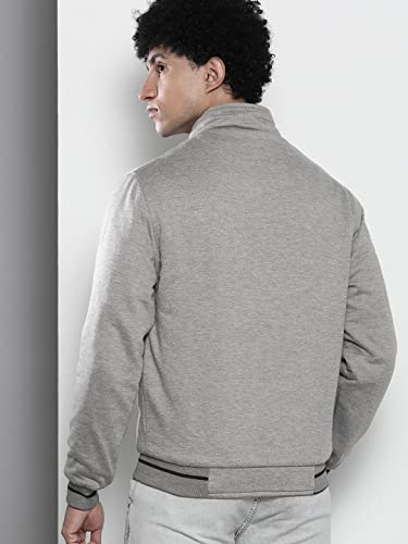 Image of The Indian Garage Co Men's Polyester Standard Length Slim Fit Solid Reversible Bomber Jackets