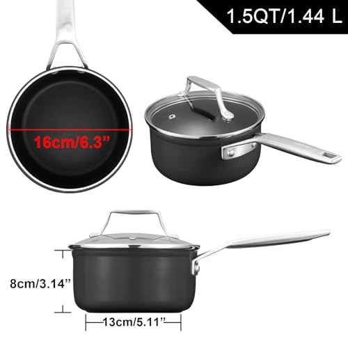 Marmite à soupe induction MSMK 1.5QT casserole antiadhésive sans rayure