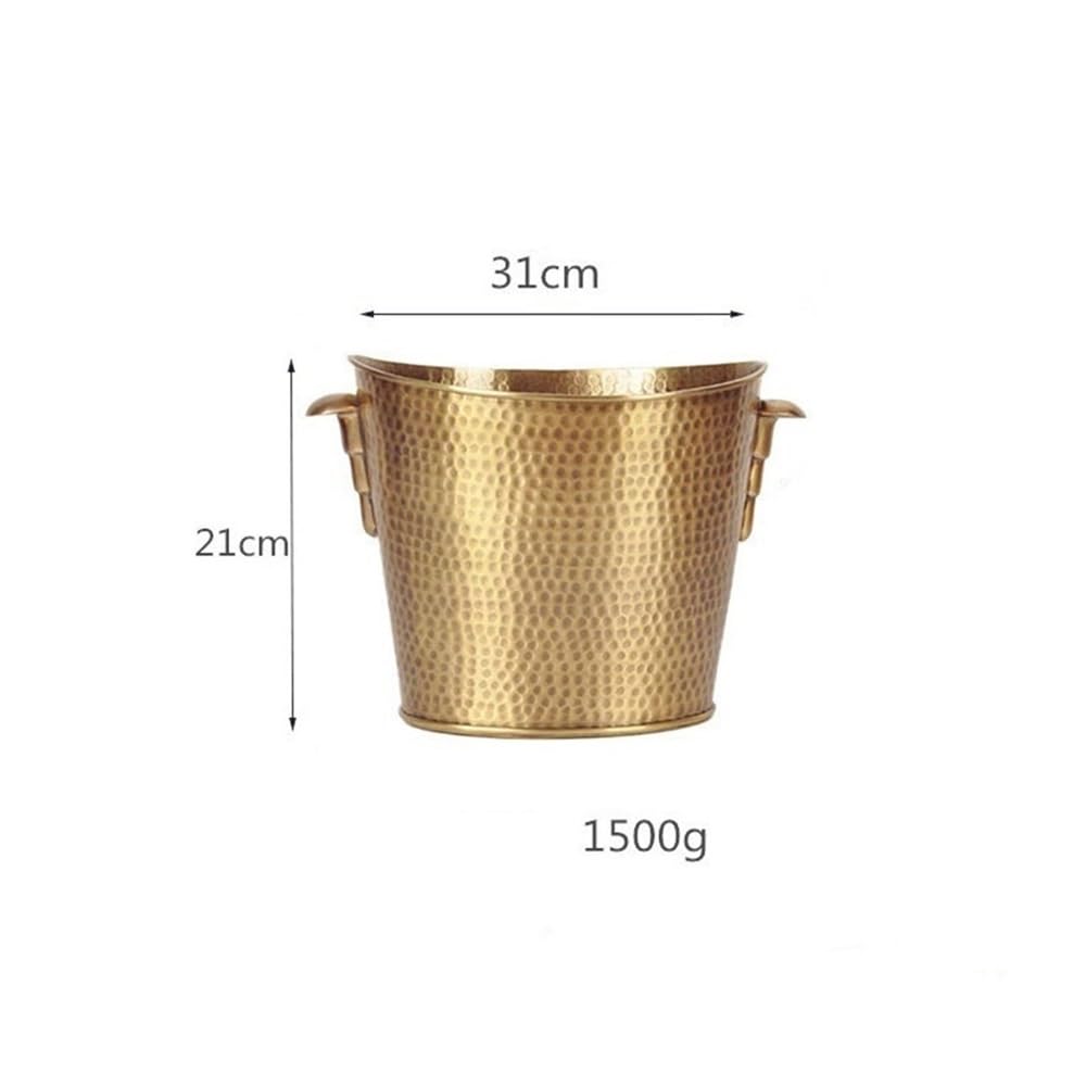 Secchiello per il ghiaccio, Secchiello for il ghiaccio martellato fatto a mano in ottone squisito, secchiello for vino rosso champagne, set da vino, ornamenti decorativi for soggiorno per casa, feste,