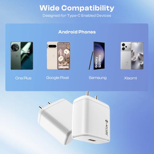 Image of Lapcare Thursty100Mulit Wall Charger 100W Output To265 v Ac Supervooc Supported Cable Inside 21 Power Adapter-Ultra Fast Charger for Oneplus, Fast Charger wit USB to C Dash SUPERVOOC Cable for Oneplus12 /12r /11 /11R /10 /10R /9 /9R /Nord 4 / Ce4 / Ce3 / Ce4 Lite and Other Devices