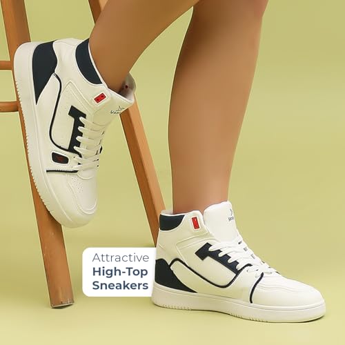 Image of YOHO Cherry Top Women's Attractive High-Top Dual-Tone Sneakers