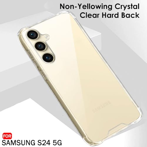 Image of TheGiftKart Crystal Clear Back Cover Case for Samsung Galaxy S24 5G | 360 Degree Protection | Shock Proof Design | Transparent Back Cover Case for Samsung Galaxy S24 5G (PC & TPU, Transparent Bumper)