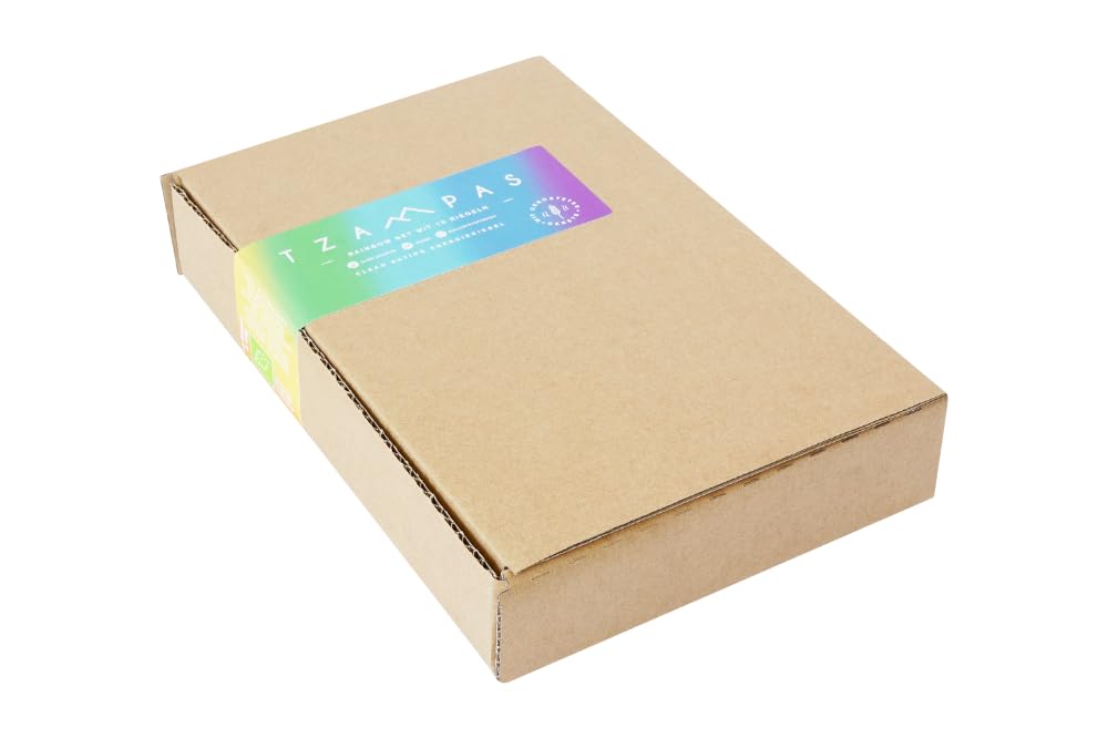 TZAMPAS® BIO Energieriegel · 15x40g Riegel in Rainbow Box · 8 Sorten Powerriegel im Probierset · Nachhaltige Sportriegel mit Superfoods für langfristige Energie · Vegan, Ohne Zucker (raffiniert)